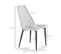 Lot De 4 Chaises Tissu Gris Clair Capitonné Et Pieds Métal - Rita