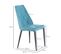 Lot De 4 Chaises Tissu Bleu Capitonné Et Pieds Métal - Rita