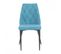 Lot De 4 Chaises Tissu Bleu Capitonné Et Pieds Métal - Rita