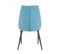 Lot De 4 Chaises Tissu Bleu Capitonné Et Pieds Métal - Rita