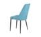 Lot De 4 Chaises Tissu Bleu Capitonné Et Pieds Métal - Rita