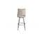 Lot De 2 Chaises Hautes De Bar Tissu Beige Et Taupe - Roy