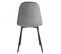 Lot De 2 Chaises En Velours Gris Foncé Et Pieds Métal Noir - Biba