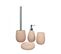 Set 4 Accessoires Salle De Bain Rose - Sara