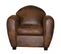 Fauteuil Club Marron Aspect Vieilli Vintage Avec Accoudoirs - Cuba