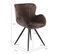 Lot De 2 Chaises Style Scandinave Velours Marron Et Métal Noir - Lotus