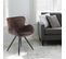 Lot De 2 Chaises Style Scandinave Velours Marron Et Métal Noir - Lotus