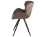 Lot De 2 Chaises Style Scandinave Velours Marron Et Métal Noir - Lotus