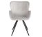 Lot De 2 Chaises Style Scandinave Velours Gris Et Métal Noir - Lotus