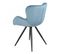 Lot De 2 Chaises Velours Bleu Et Pieds Métal Noir - Design Scandinave - Lotus