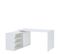 Bureau D'angle Réversible 150 Cm Blanc Avec Rangements - Snow