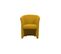 Fauteuil Cabriolet Rond En Tissu Jaune Moutarde - Cabri