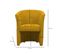 Fauteuil Cabriolet Rond En Tissu Jaune Moutarde - Cabri