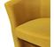 Fauteuil Cabriolet Rond En Tissu Jaune Moutarde - Cabri