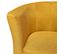 Fauteuil Cabriolet Rond En Tissu Jaune Moutarde - Cabri