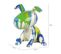 Statue Chien Assis Avec Coulures Bleu Et Vert H28 Cm - Snoop Drips