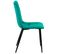 Lot De 2 Chaises Matelassées En Velours Vert Pied Métal Noir - Louise