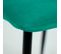 Lot De 2 Chaises Matelassées En Velours Vert Pied Métal Noir - Louise