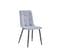 Lot De 2 Chaises Tissu Velours Gris Pied Métal Noir - Louise