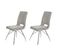 2 Chaises Velours Gris - Bella