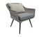 Fauteuil De Jardin En Aluminium Et Tressage Gris - Tesa