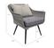 Fauteuil De Jardin En Aluminium Et Tressage Gris - Tesa