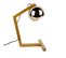 Lampe De Chevet Métal Cuivré Pied Bois H41cm - Copper