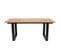 Table De Repas Extensible 180/280 Cm En Bois Et Pieds Noirs - Fani