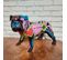 Sculpture Chien En Résine Peinture Multicolore H 26 Cm - Doggy Carl