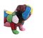 Sculpture Chien Bulldog Taches Multicolores Résine - Spike Bulldog