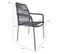 Lot De 2 Chaises De Jardin En Acier Et Cordage Gris - Malia 8347