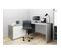 Chaise De Bureau En Tissu Gris Anthracite Matelassé Roulettes - Agency