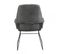 Fauteuil Tissu Gris Anthracite Pieds Traineaux Métal Noir - Zola