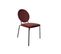 Lot 2 Chaises Rouge Médaillon Velours Pieds Métal - Broadway 9088