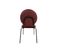 Lot 2 Chaises Rouge Médaillon Velours Pieds Métal - Broadway 9088