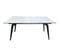 Table Extensible Céramique Blanc 160/210 Cm Et Métal Noir - Camilia