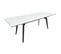 Table Extensible Céramique Blanc 160/210 Cm Et Métal Noir - Camilia