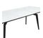 Table Extensible Céramique Blanc 160/210 Cm Et Métal Noir - Camilia