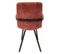 Lot De 2 Fauteuils En Velours Rouge Et Piètement Métal Noir - Nami