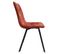 Lot De 2 Chaises En Velours Rouge Et Piètement Métal Noir - Nami