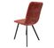 Lot De 2 Chaises En Velours Rouge Et Piètement Métal Noir - Nami