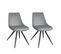 Lot De 2 Chaises En Velours Gris - Louna