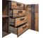 Buffet 206 Cm 3 Portes 4 Tiroirs Décor Bois Vieilli Et Béton - Buck