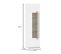 Vitrine 209 Cm 1 Porte Blanc Laqué Décor Bois Clair Et LED - Alexiane