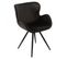 Lot De 2 Chaises Velours Noir Et Piètement Métal Noir - Lotus