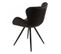 Lot De 2 Chaises Velours Noir Et Piètement Métal Noir - Lotus