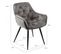 Lot 2 Chaises Velours Gris Et Piètement Métal Gris Anthracite - Stern