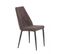 Lot De 2 Chaises En Tissu Marron Et Pieds Métal Noir - Rita