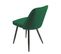 Lot De 2 Chaises En Velours Vert Avec Piètement En Métal Noir - Telly