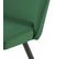 Lot De 2 Chaises En Velours Vert Avec Piètement En Métal Noir - Telly